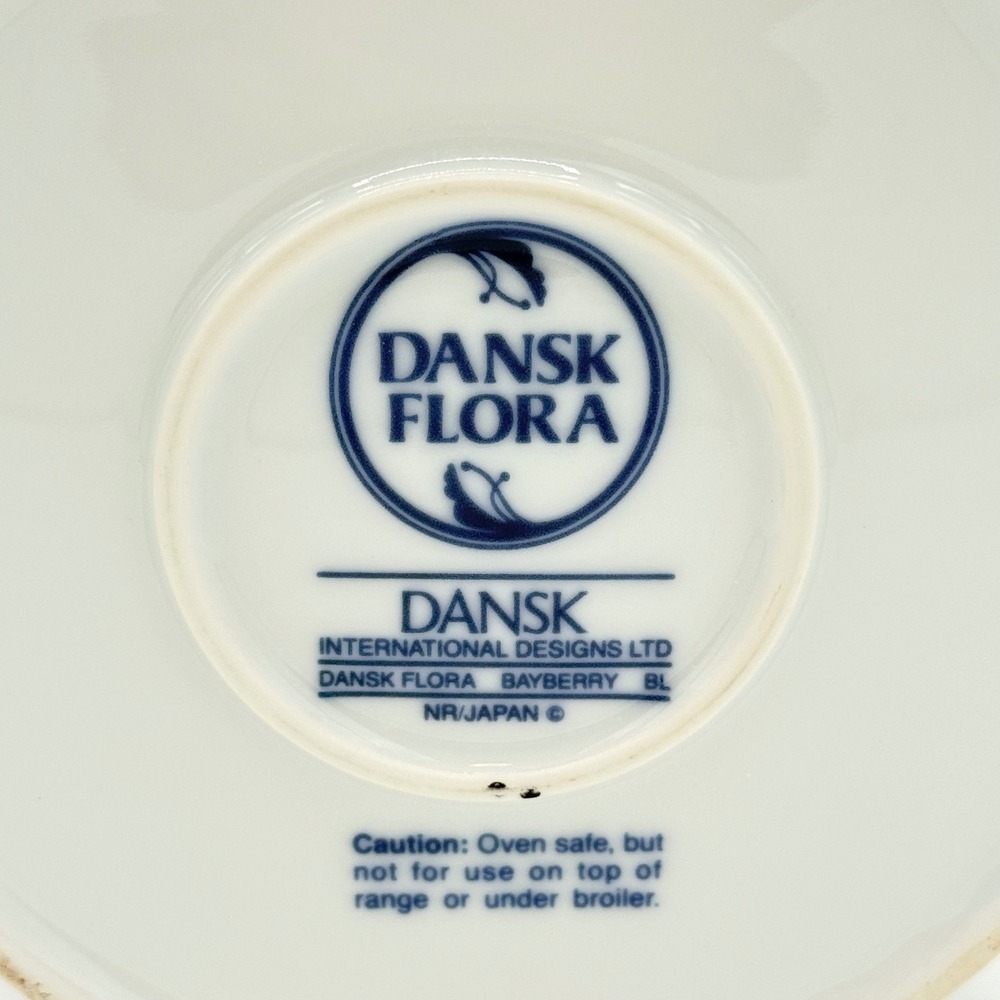 Vintage Dansk Flora Bayberry Blue White Teapot Coffee Pot Lid Japan Porcelain - Picture 6 of 6